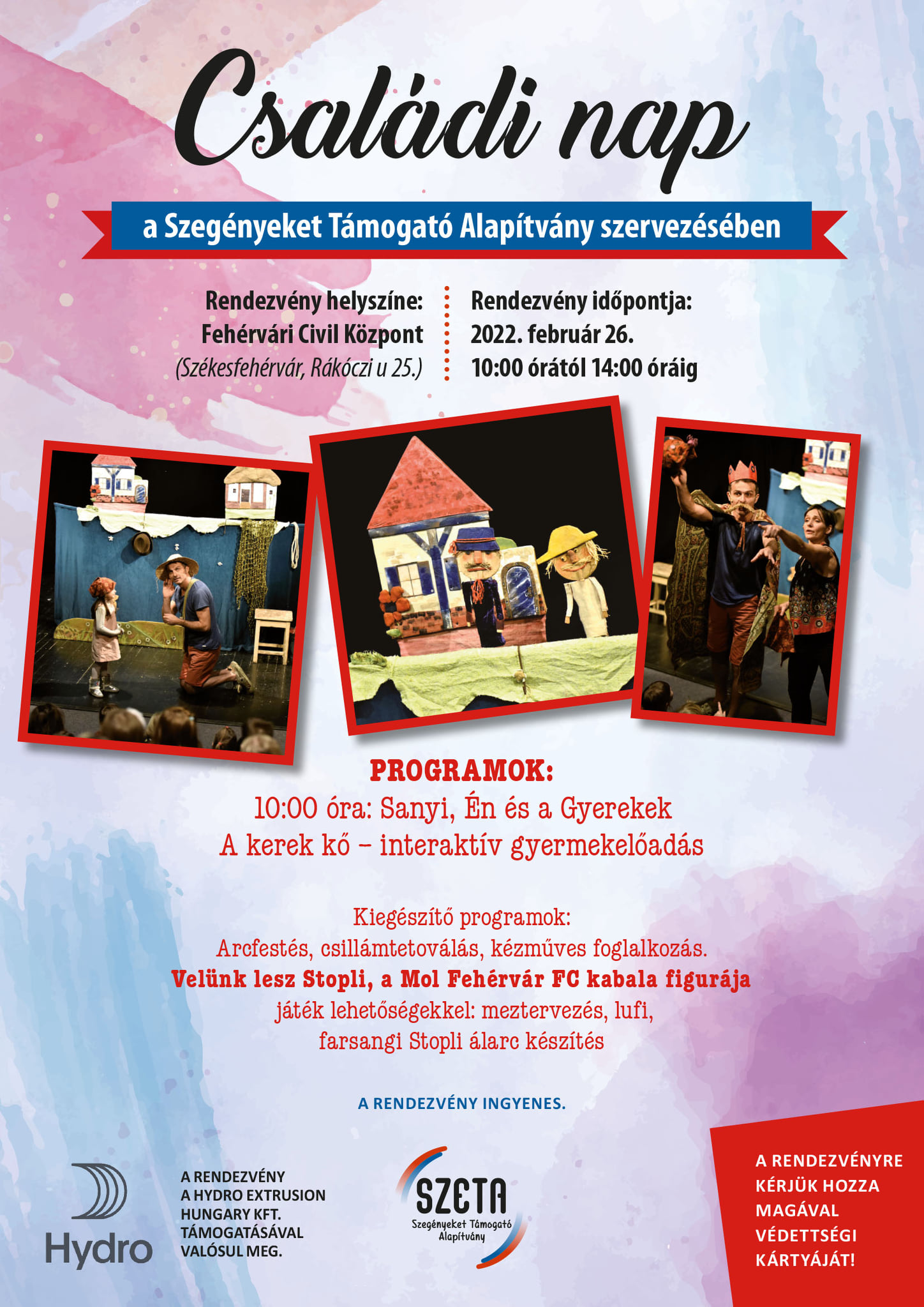 SZETA: Szombaton Családi napot rendeznek a Civil Központban